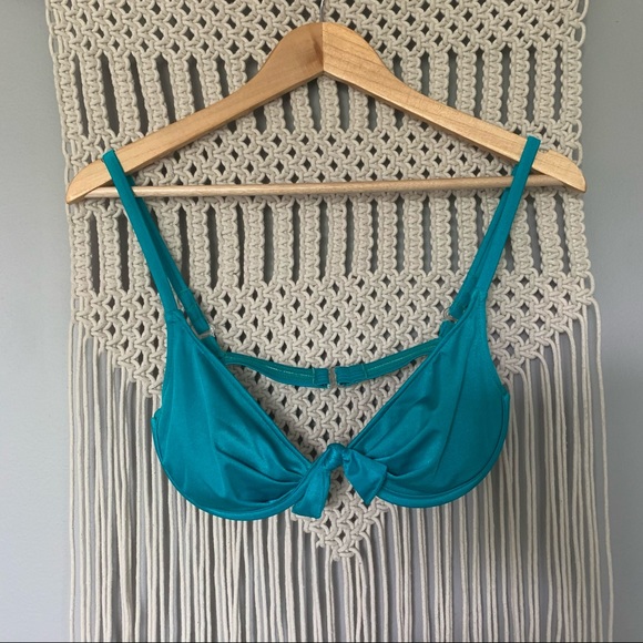 Vintage Sunsets Teal Underwire Bikini Bra Top - Picture 11 of 14